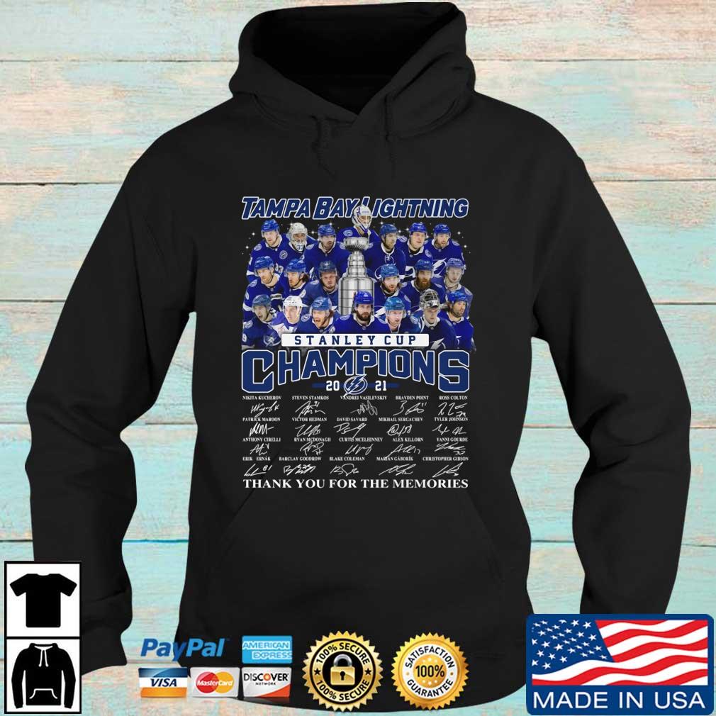 Tampa Bay Lightning Hockey Team Players Names Stanley Cup Champions Thank  You For The Memories Signatures Shirt, hoodie, sweater, long sleeve and  tank top