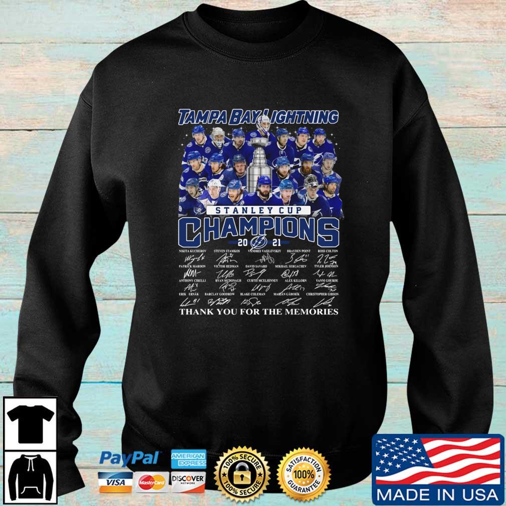 Lightning Tampa Bay Champions All Player Name In Stanley Cup Long Sleeve  T-Shirt