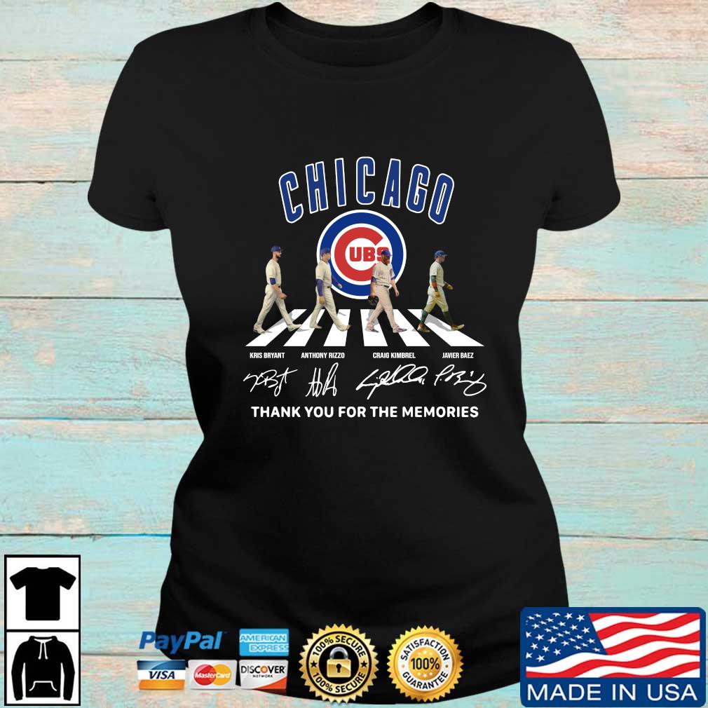 Chicago Cubs Abbey road thank you for the memories signature funny shirt,  hoodie, sweater, long sleeve and tank top