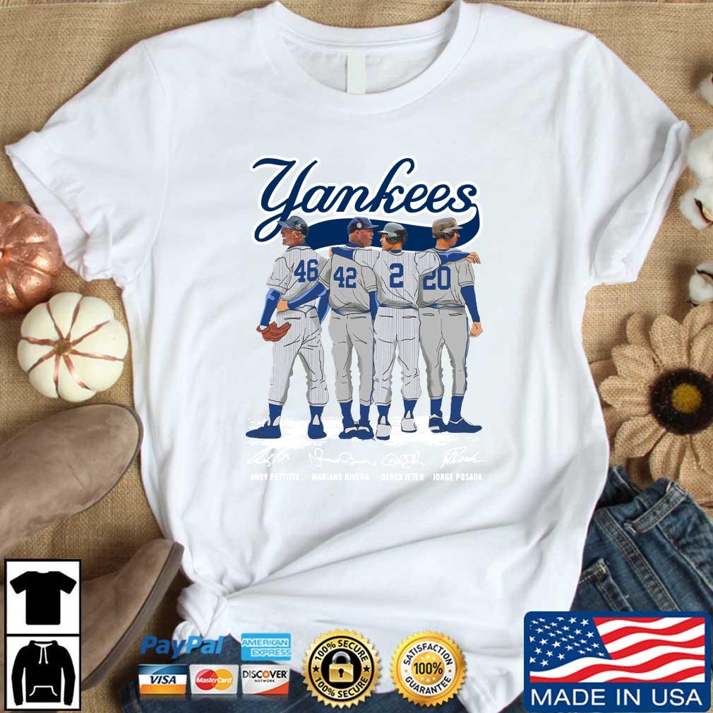 Real Women love baseball smart Women love the Yankees Pettitte Rivera and Jorge  Posada signatures shirt, hoodie, sweater, long sleeve and tank top