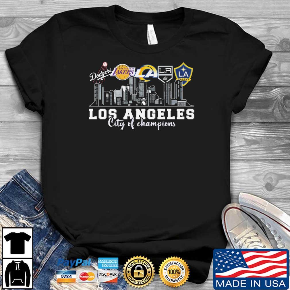 Los Angeles City Of Champions Dodgers Lakers Rams Galaxy T-Shirt