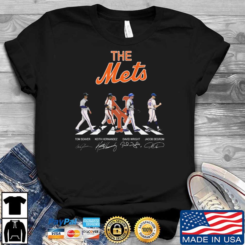 The Mets Tom Seaver Keith Hernandez David Wright Jacob Degrom Abbey Road  signatures shirt, hoodie, sweater, long sleeve and tank top