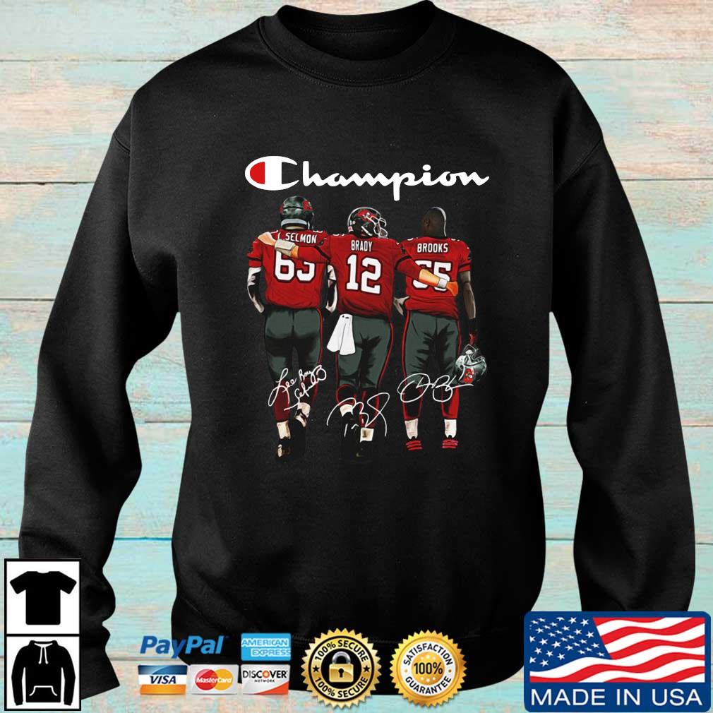 Tampa Buccaneers Champion L. Selmon Brady Brooks signatures hoodie, sweater, long sleeve and tank top